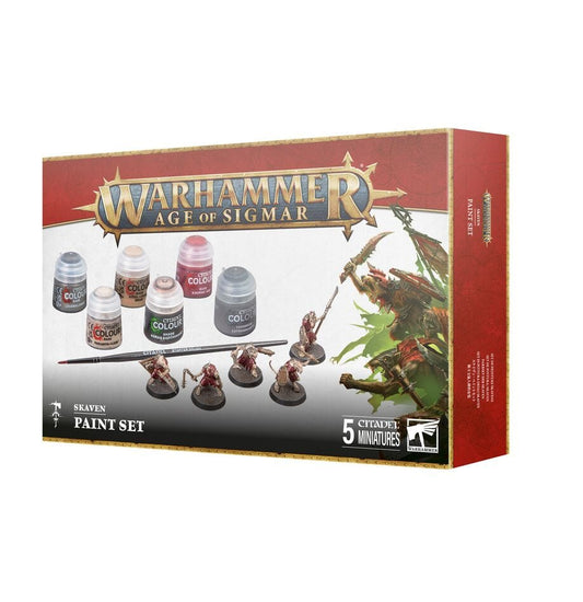 AoS Warhammer Paint Set: Skaven Miniatures Games Workshop 