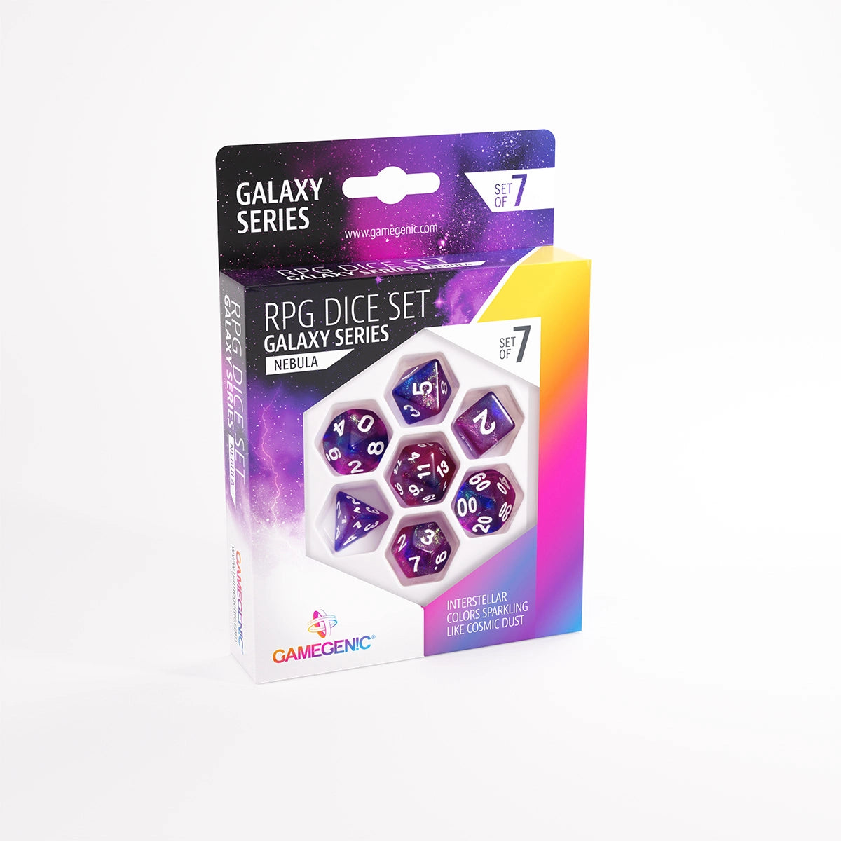 Galaxy Series RPG Dice Set Dice Sets & Games Gamegenic Nebula 