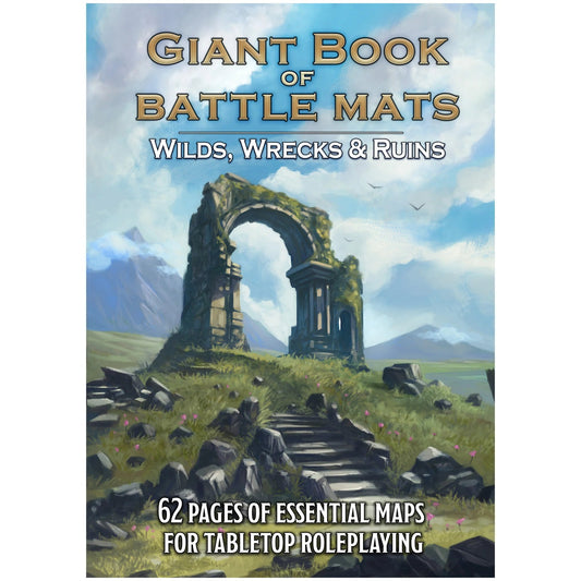 Giant Book of Battle Mats - Wilds, Wrecks & Ruins (17"x12") RPG Loke 