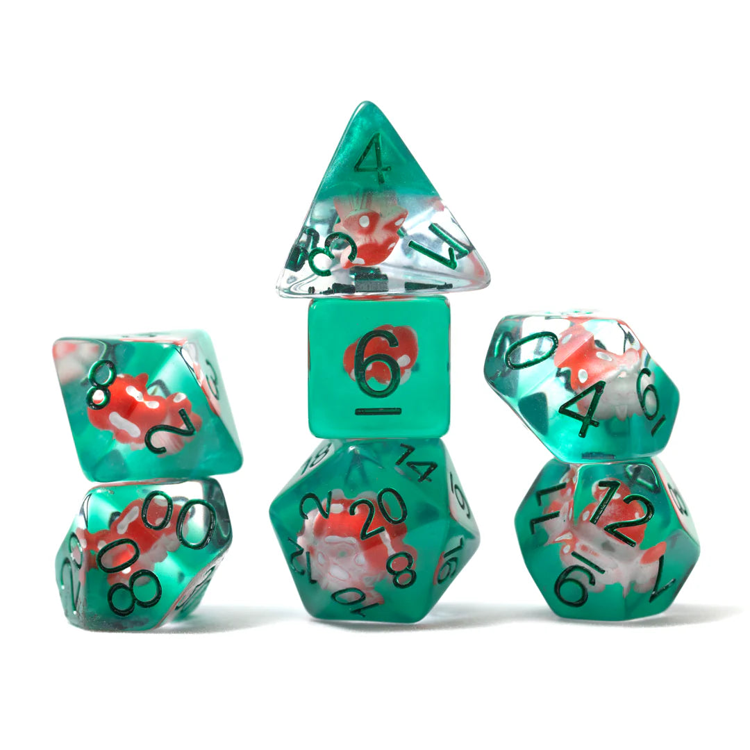 Power Mushroom 7-Piece Polyhedral RPG Dice Set Dice Sirius Dice 