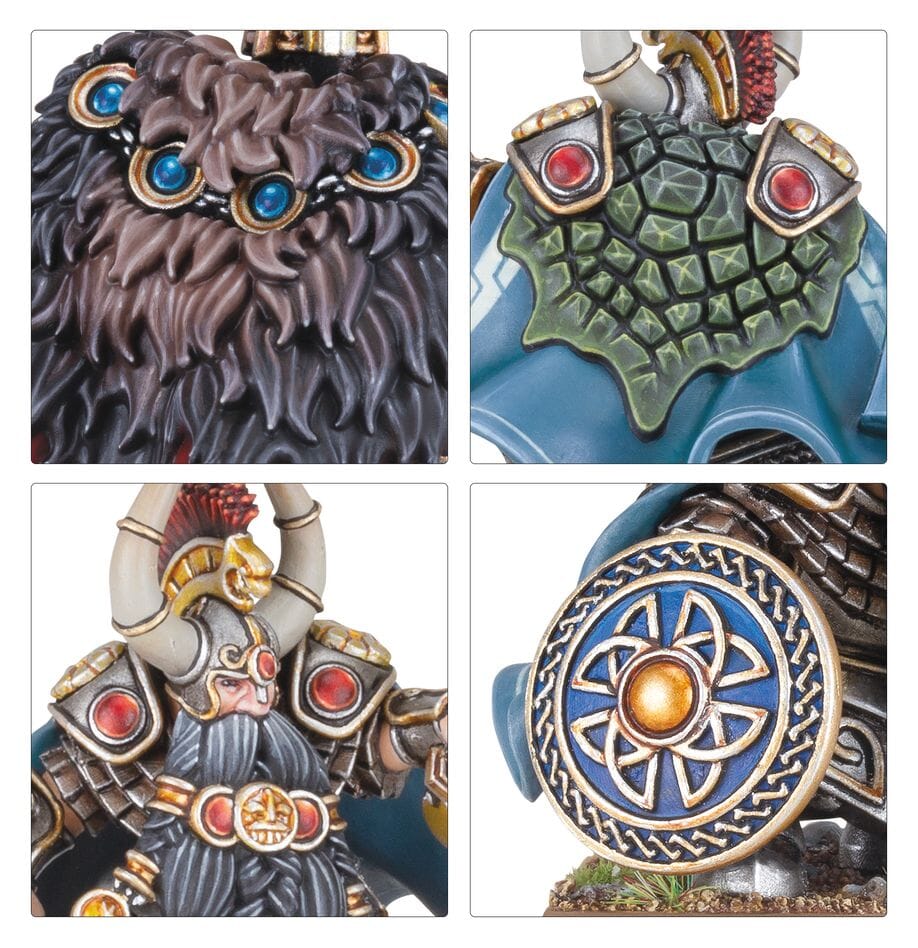 Warhammer the Old World: Dwarfen Mountain Holds - Dwarf Lords with Shieldbearers Miniatures Games Workshop 