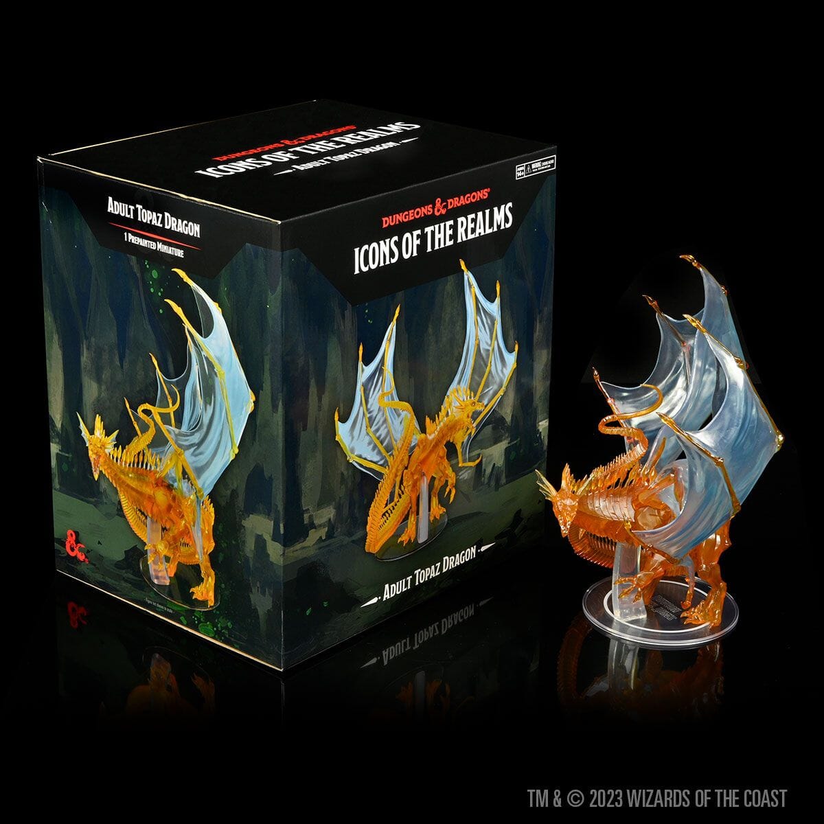 D&D Icons of the Realms: Adult Topaz Dragon Miniatures Wizkids 