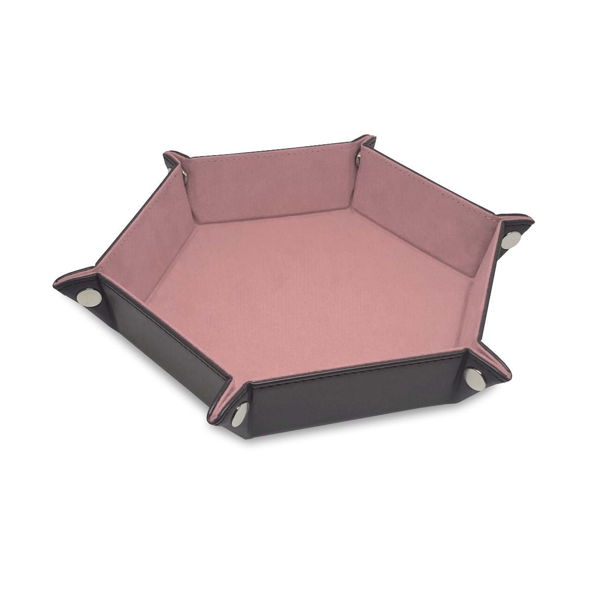 Hexagon Dice Tray Supplies BCW Pink 