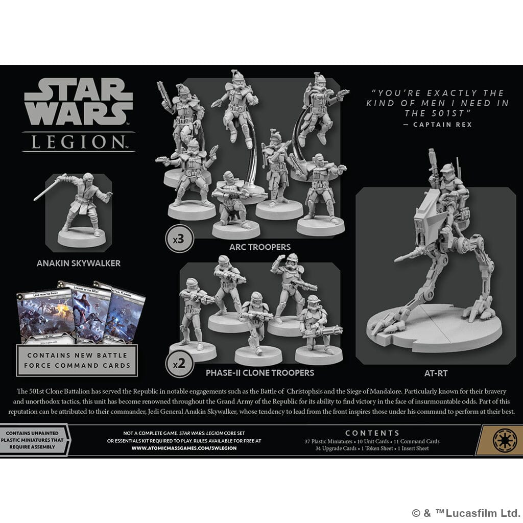 Star Wars: Legion - 501st Legion Miniatures Atomic Mass 