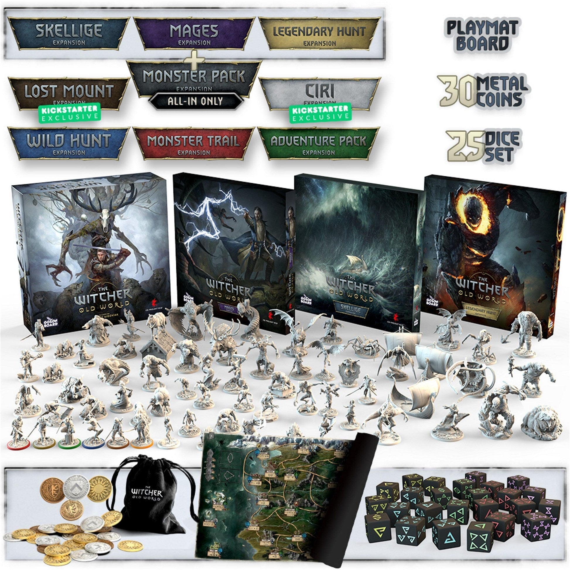 The Witcher: The Old World Deluxe Kickstarter All-In Bundle Board Games Go On Board 